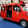 トーハツの軽4WD小型消防車デッキバンタイプ（東京国際消防防災展2023）