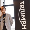 ソニックモータース代表の岩瀬利基氏。グループとしては世界でも上位のトライアンフ販売台数を誇る