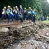 大井川鐵道・下泉～田野口間での調査状況。