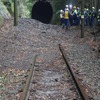 大井川鐵道・川根温泉笹間渡～地名間での調査状況。