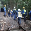大井川鐵道・川根温泉笹間渡～地名間での調査状況。