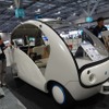 アイサンテクノロジーの「Milee」。会場では画像認識技術を活用した遠隔操作による自動運転走行についても説明された
