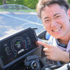 電装担当の井上勝登氏こだわりの7インチ高輝度TFTカラーメーター