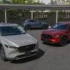 マツダ CX-5 改良新型（上：ポリメタルグレーメタリック　右：ソウルレッドクリスタルメタリック）