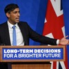 ネットゼロ政策の見直しを発表する英スナク首相