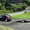 自動運転車とドローンによる実証実験の様子