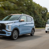 三菱eKクロスEV（左）とミニキャブミーブ