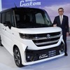 発表会：鈴木俊宏社長とスペーシア・カスタム新型
