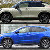 ホンダ ヴェゼル 新型（上）と旧型（下）