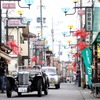 3日目の昭和の町商店街（大分県豊後高田市）にて