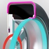 ヒョンデが開発中のスノーチェーン一体型タイヤ。ピンク部分が形状記憶合金製のチェーンモジュール