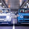 メルセデスAMG G63 ベースのカブリオレ（右）と先代メルセデスベンツ Gクラス・カブリオレ