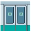 電車のドアのれん