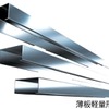 薄板軽量形鋼：板厚約1mmの薄型軽量形鋼に亜鉛メッキ加工がされている