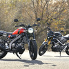 ヤマハ XSR125（左）とMT-125（右）
