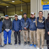 池田代表（右から2番目）とスタッフ。全員に修理作業に対する高い意識が共有・徹底されている