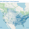 GMの「スーパークルーズ」の北米における今後の対応道路図