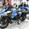 「H2 ＆ FC EXPO 水素燃料電池展」の川崎重工ブースに展示された、カワサキの水素エンジンモーターサイクル（プロトタイプ）