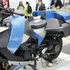 「H2 ＆ FC EXPO 水素燃料電池展」の川崎重工ブースに展示された、カワサキの水素エンジンモーターサイクル（プロトタイプ）