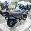 「H2 ＆ FC EXPO 水素燃料電池展」の川崎重工ブースに展示された、カワサキの水素エンジンモーターサイクル（プロトタイプ）