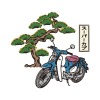 浮世絵風スーパーカブ・サコッシュバッグ