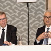 ホルガー・クラインCEO（左）とZFジャパンの多田直純代表取締役社長（右）
