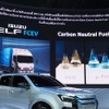 いすゞは大型車のFCEV化や、HVO、e-Fuelなどを活用して環境負荷を減らす方針