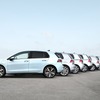 VWゴルフ8代目（いちばん手前）と歴代