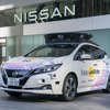 『リーフ』をベースとした、日産のドライバーレスモビリティサービス公道試験走行の実験車両