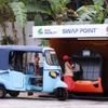 SUN MobilityのEV電池の交換ステーション