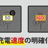 充電速度の明確化
