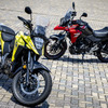 スズキ「Vストローム250SX」（左）と「Vストローム250」（右）
