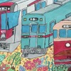 みんなの西鉄バス・電車絵画コンクール、電車部門最優秀賞：井手夢彦さん「みんなの西鉄電車～未来へつなぐ～」