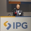 IPG Automotive株式会社の清水圭介社長。「業界のリーダーである数多くの方々にご支援いただきありがとうございます」と感謝の意を述べた