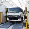 いすゞ藤沢工場の一角に設置された「EVision Cycle Concept」