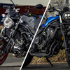 スズキ SV650（左）とホンダ CL500（右）、100万円以下で買える大型ロードスポーツの2台を比較