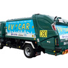 高松市で活用されているEVゴミ収集車。