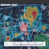 「Japan Midnight Map」の画面イメージ、夜間人流データをヒートマップに表示