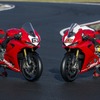 ドゥカティのMotoGPファクトリーライダーであるフランチェスコ・バニャイヤとマルク・マルケスの練習機。