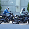 ホンダ CB650R E-Clutch（左）とヤマハ MT-09 Y-AMT（右）