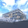 アイシンが仮想空間プラットフォーム（メタバース）を用いて安城市に建設中の新アリーナを体験できるブースを出展
