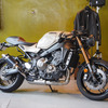 発表会に展示されたアイボリーの「XSR900」カスタマイズコンセプト