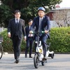 清水市長が電動サイクルに試乗