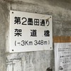 桁下2.0m、東武線・東向島～鐘ケ淵の第2墨田通り架道橋