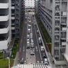 TRCA棟・B棟の間の車路