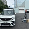 開発した報知音を車から流し有効性を検証