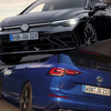 VW ゴルフR ブラックエディション（上）とゴルフRヴァリアント ブラックスタイル（下）