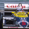 1986年に「FW11」をドライブするナイジェル・マンセル氏