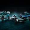ティールブルーの日産フォーミュラEマシン