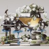 サルバドール・ダリ：『Maldoror: Frozen Landscape with a Rolls-Royce』（マルドロール：ロールス‑ロイスと氷の風景）